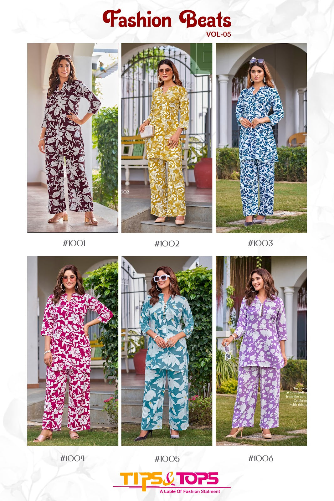 Fashion Beats Vol 5 Tips Tops Heavy Rayon Co Ord Set Manufacturer Gujarat