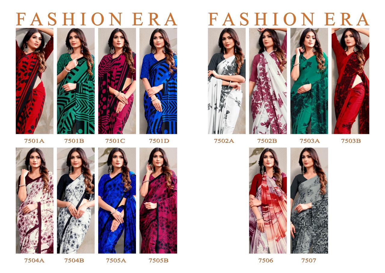 Fashion Era Sushma Crape Sarees Exporter Ahmedabad