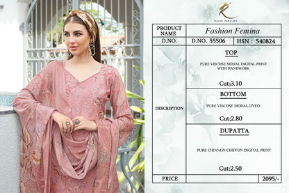 Fashion Femina Rakhi Fashion Pure Viscose Pant Style Suits Wholesaler Gujarat