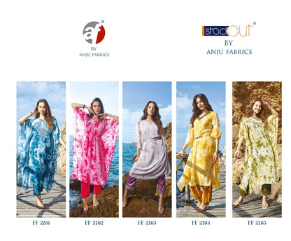 Fashion Fever Vol 3 Af Georgette Kaftan Pant Set Wholesale Price