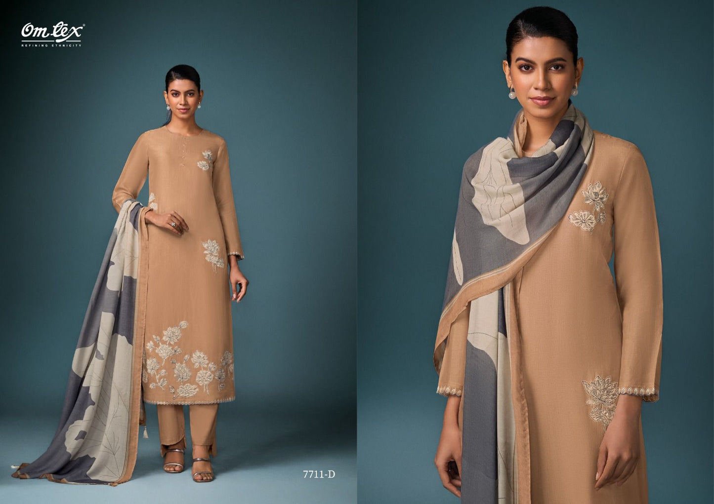 Fashion Icon Omtex Silk Pant Style Suits Supplier