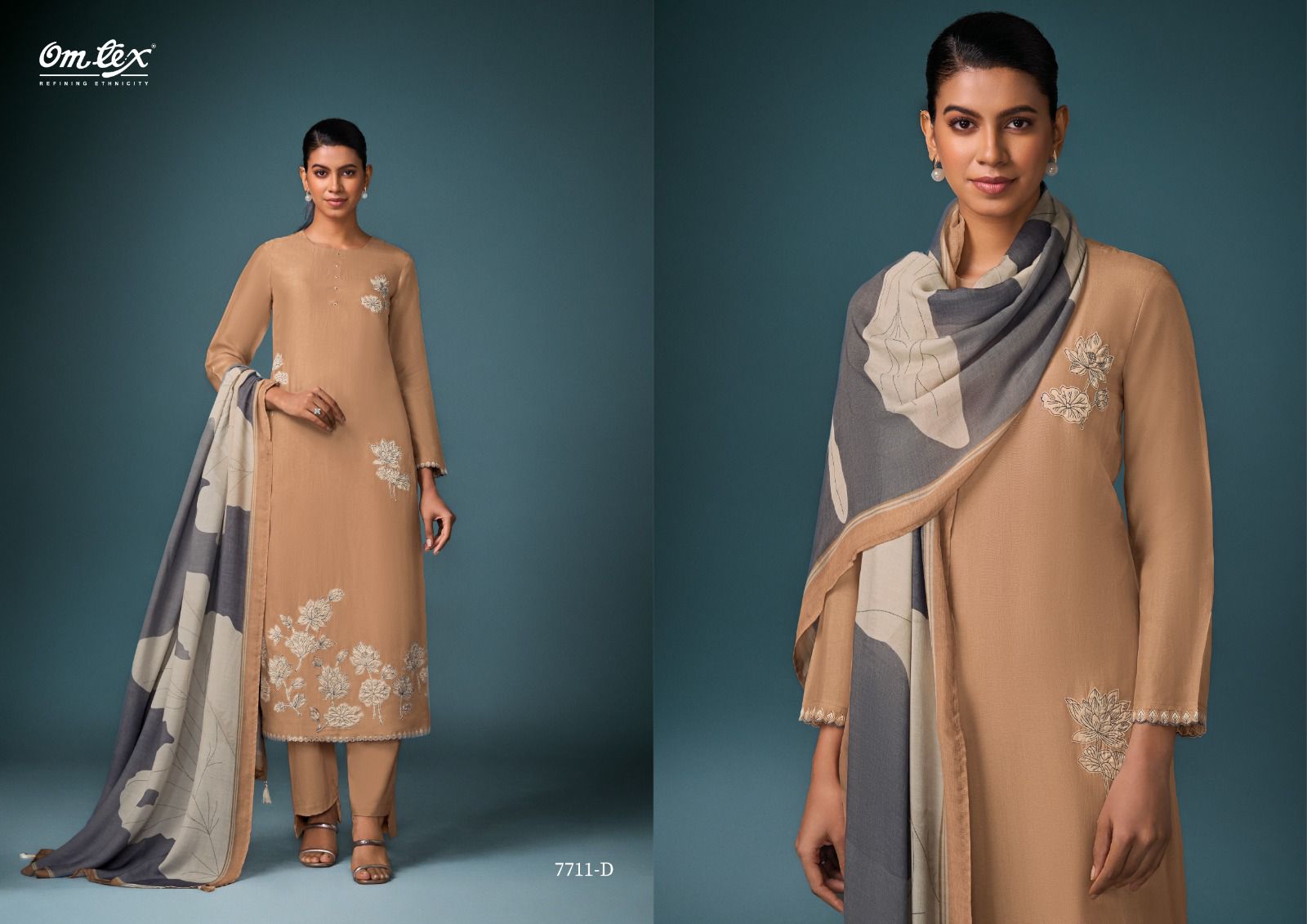 Fashion Icon Omtex Silk Pant Style Suits Supplier