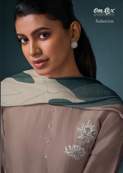 Fashion Icon Omtex Silk Pant Style Suits Supplier