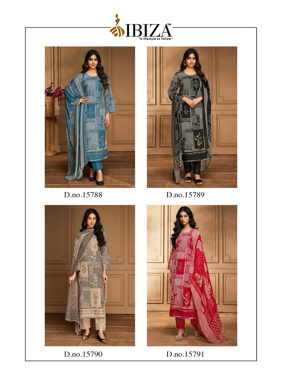 Fashion Mantra Ibiza Cambric Cotton Pant Style Suits Exporter India