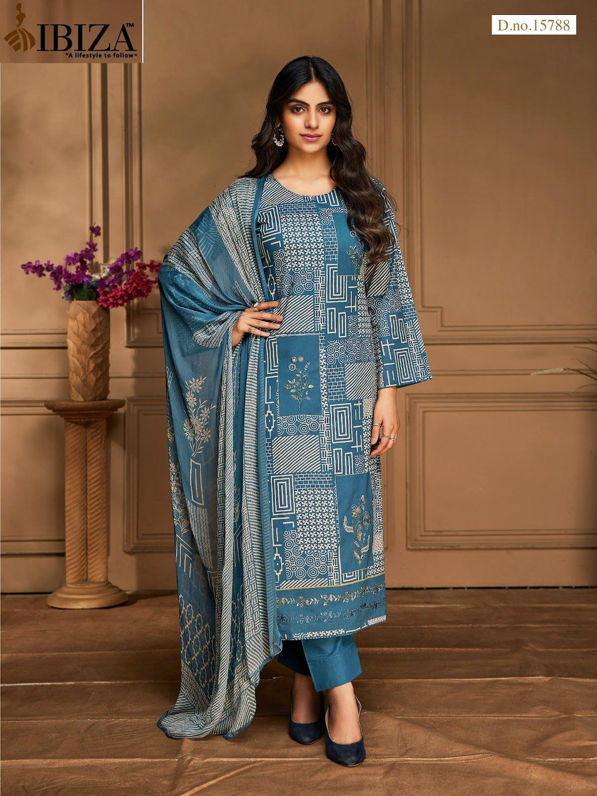 Fashion Mantra Ibiza Cambric Cotton Pant Style Suits Exporter India