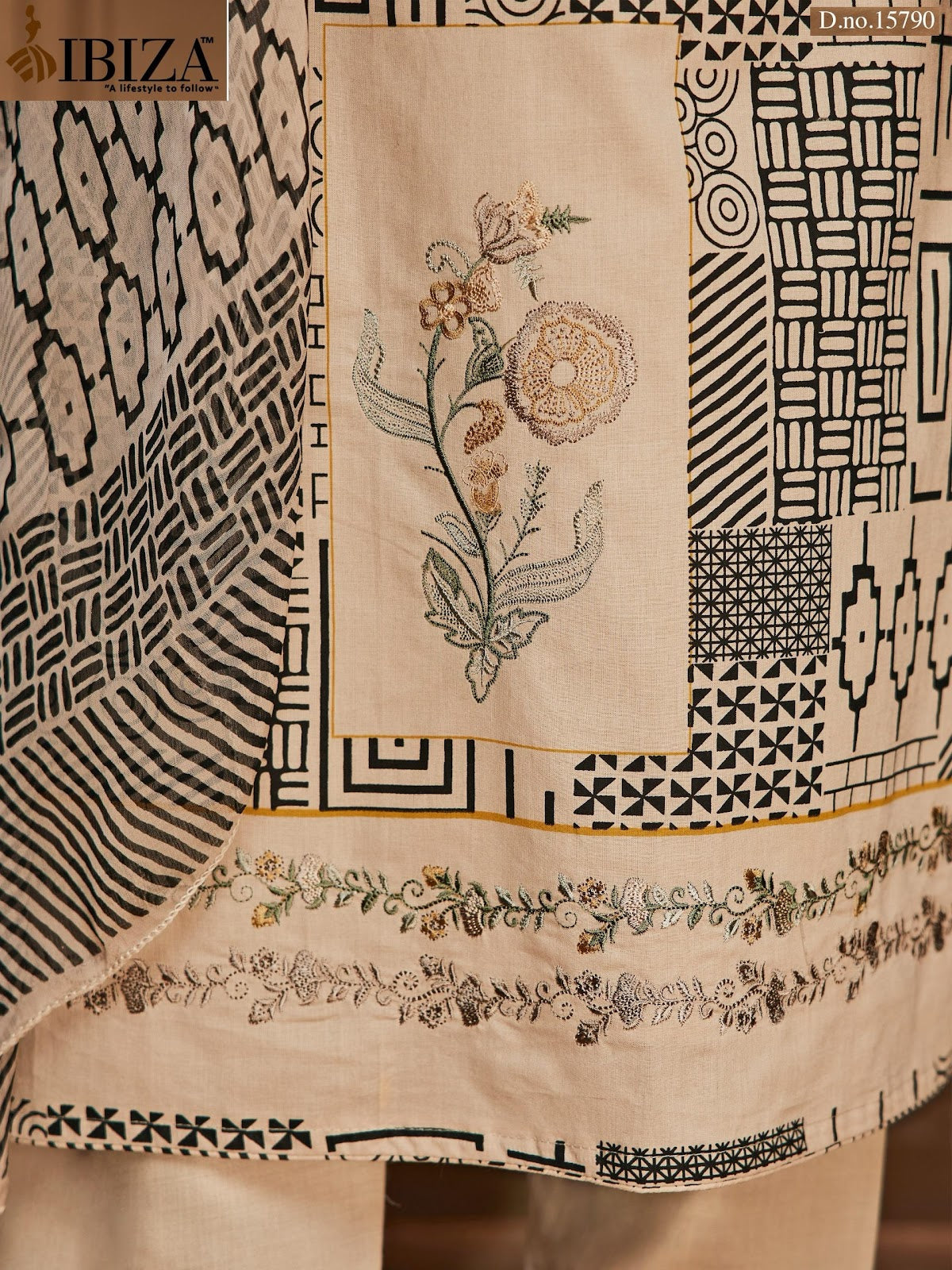 Fashion Mantra Ibiza Cambric Cotton Pant Style Suits Exporter India