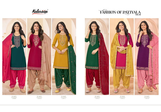 Fashion Of Patiyala Vol 36 Kalaroop Jam Silk Readymade Salwar Suits Manufacturer Gujarat