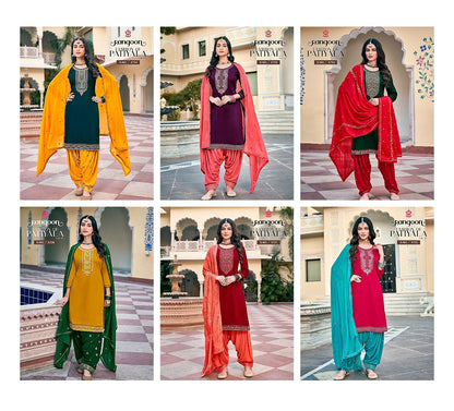 Fashion Of Patiyala Vol 37 Rangoon Jam Silk Readymade Salwar Suits Wholesaler Gujarat