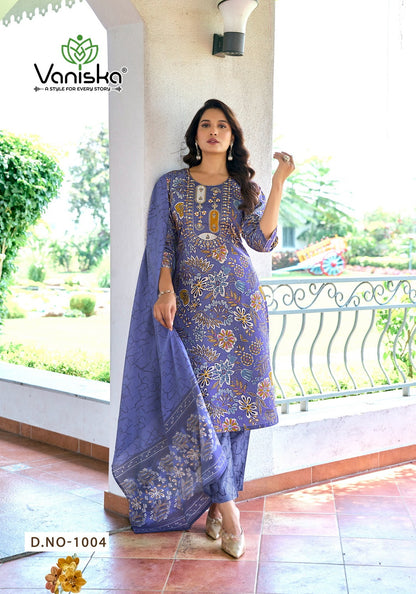 Fashion Story Vol 1 Vaniska Viscose Readymade Pant Style Suits Manufacturer India