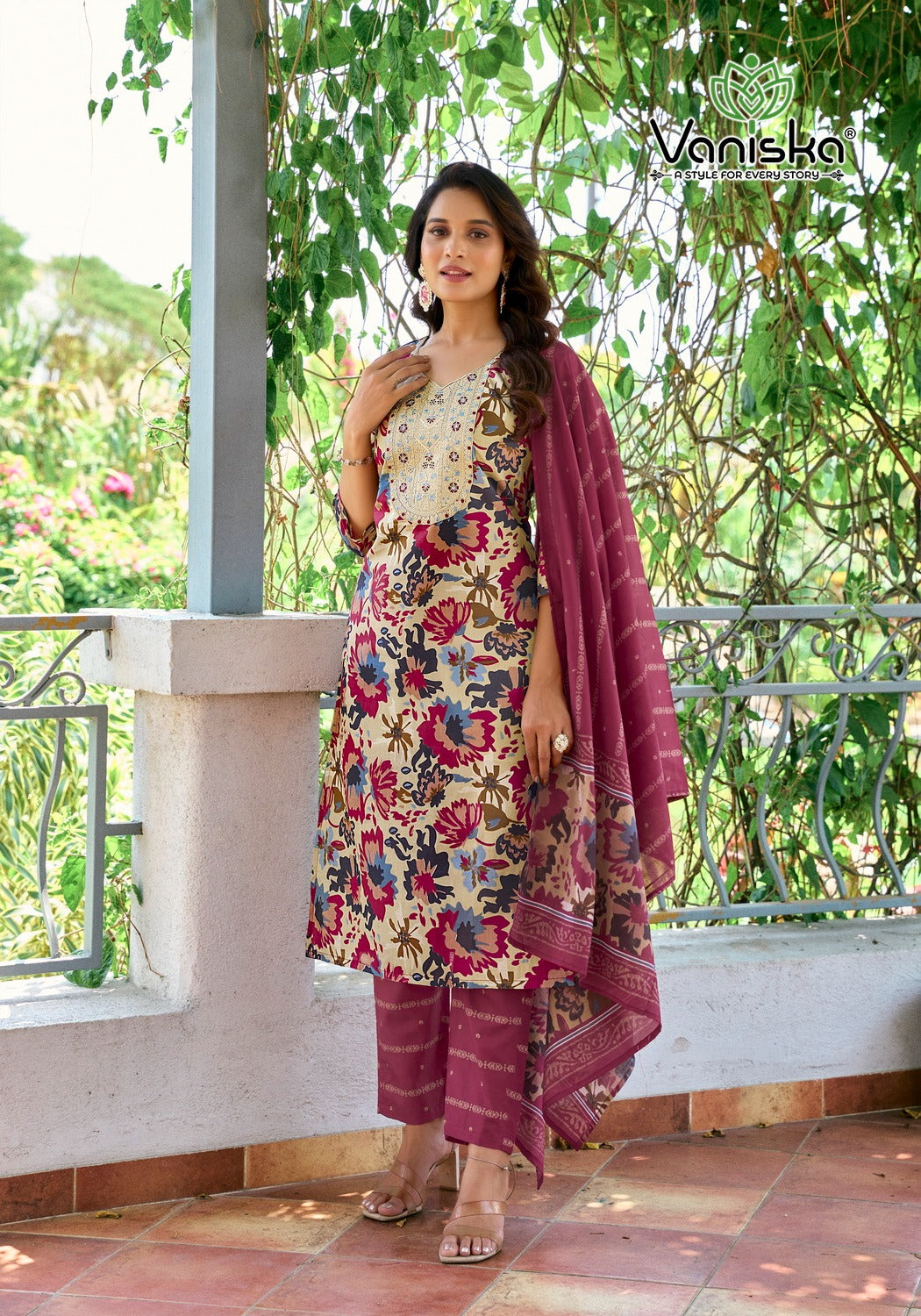Fashion Story Vol 1 Vaniska Viscose Readymade Pant Style Suits Manufacturer India