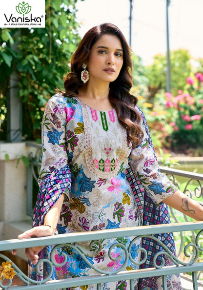 Fashion Story Vol 1 Vaniska Viscose Readymade Pant Style Suits Manufacturer India