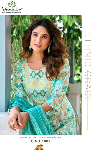 Fashion Story Vol 1 Vaniska Viscose Readymade Pant Style Suits Manufacturer India