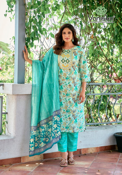 Fashion Story Vol 1 Vaniska Viscose Readymade Pant Style Suits Manufacturer India