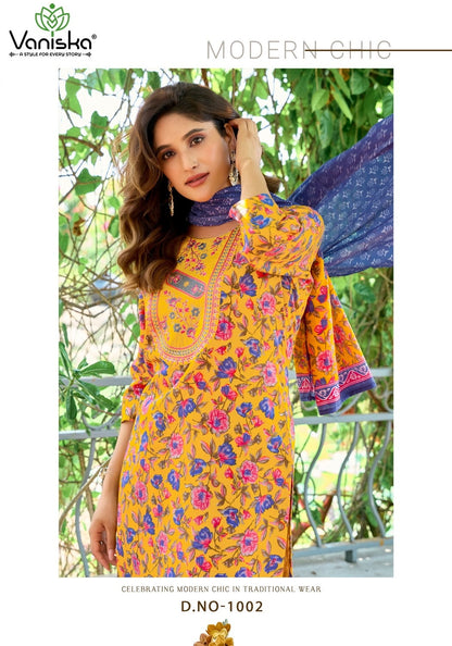 Fashion Story Vol 1 Vaniska Viscose Readymade Pant Style Suits Manufacturer India