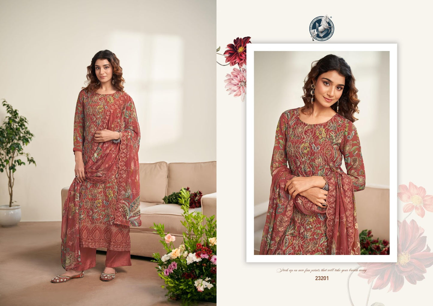 Fashion World Vol 44 Vivek Georgette Pant Style Suits Manufacturer Ahmedabad