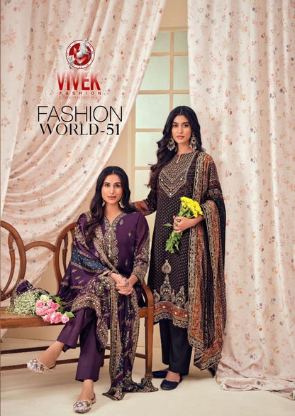 Fashion World Vol 51 Vivek Georgette Pant Style Suits Supplier Ahmedabad