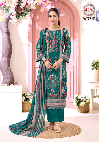 Fateena Harshit Fashion Zam Cotton Karachi Salwar Suits Supplier