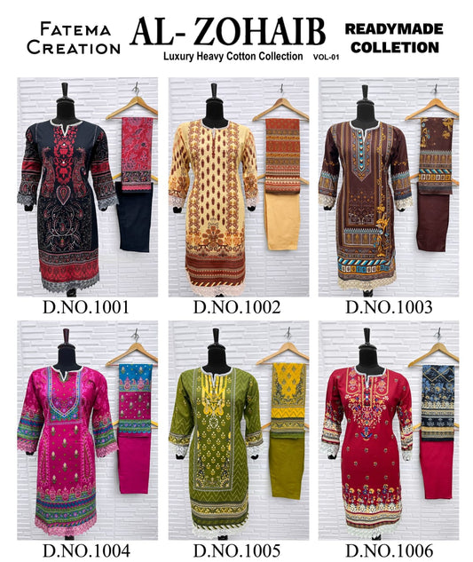 Fatema Al Zohaib Lawn Karachi Readymade Suits Manufacturer Gujarat