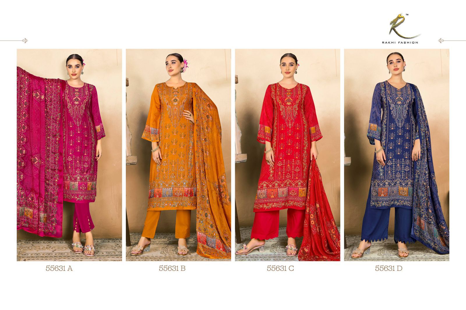 Fatema Rakhi Fashion Viscose Modal Pant Style Suits Supplier Ahmedabad