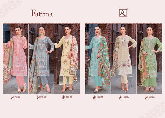 Fatima Alok Cambric Lawn Karachi Salwar Suits Exporter India