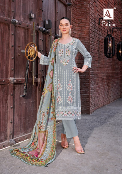 Fatima Alok Cambric Lawn Karachi Salwar Suits Exporter India