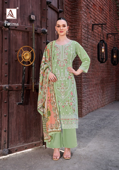 Fatima Alok Cambric Lawn Karachi Salwar Suits Exporter India