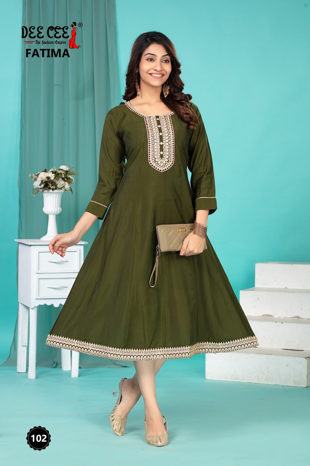 Fatima Deecee Roman Silk Anarkali Kurtis Wholesaler Gujarat
