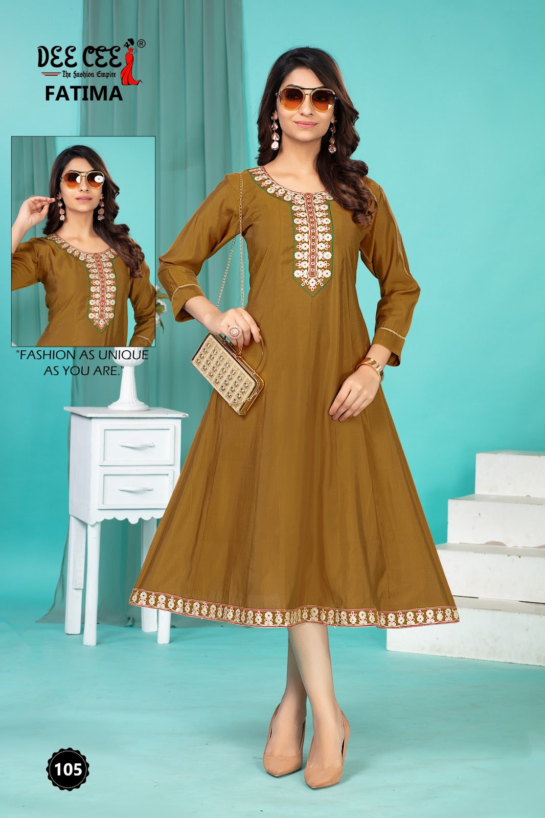 Fatima Deecee Roman Silk Anarkali Kurtis Wholesaler Gujarat