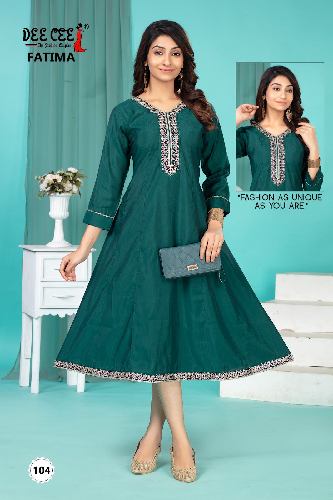 Fatima Deecee Roman Silk Anarkali Kurtis Wholesaler Gujarat