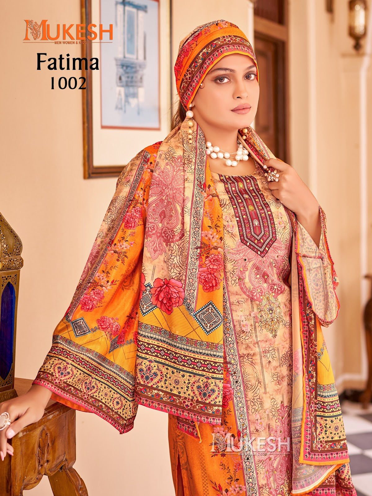 Fatima Mukesh Banwery Crape Silk Pakistani Readymade Suits Supplier