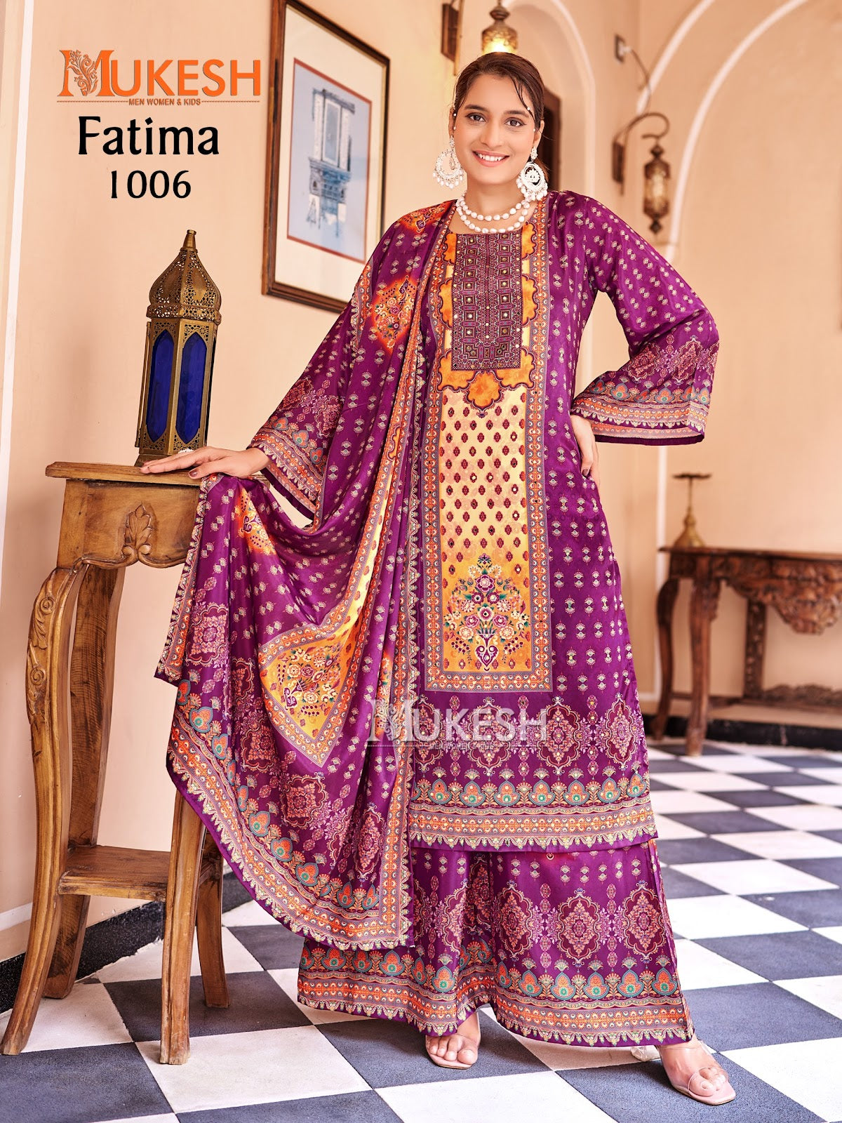 Fatima Mukesh Banwery Crape Silk Pakistani Readymade Suits Supplier