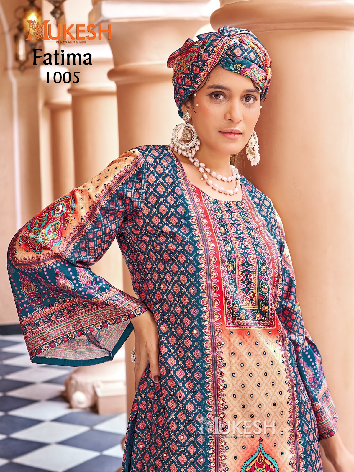 Fatima Mukesh Banwery Crape Silk Pakistani Readymade Suits Supplier