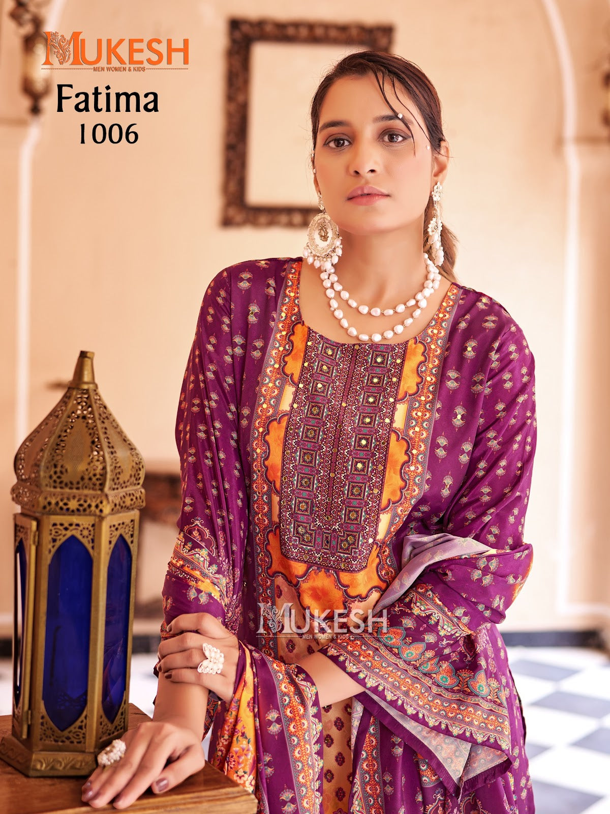 Fatima Mukesh Banwery Crape Silk Pakistani Readymade Suits Supplier