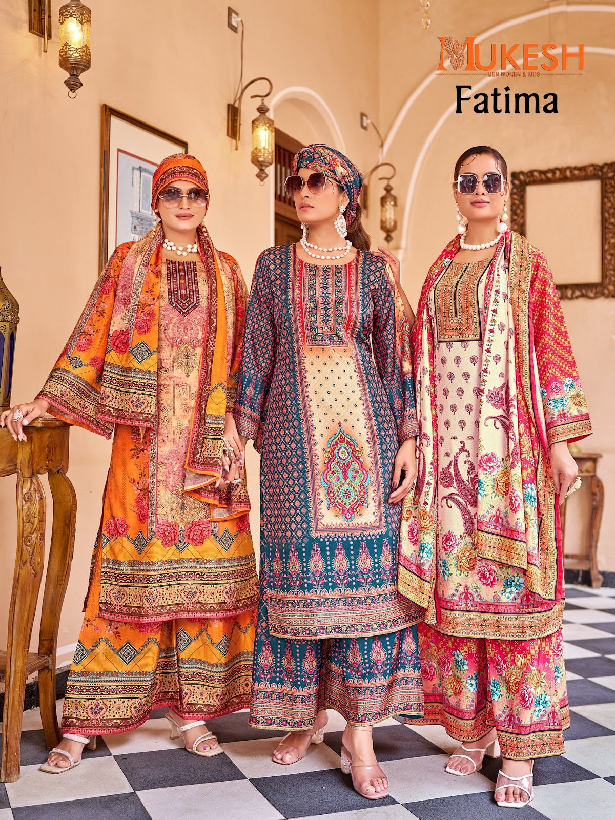 Fatima Mukesh Banwery Crape Silk Pakistani Readymade Suits Supplier