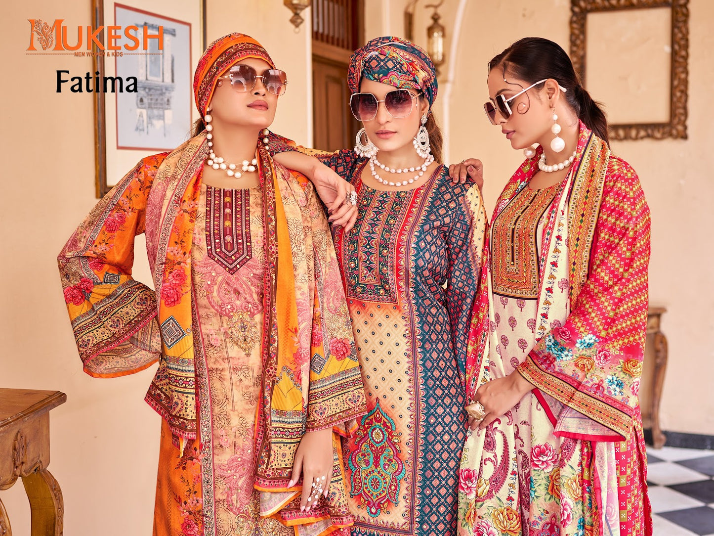 Fatima Mukesh Banwery Crape Silk Pakistani Readymade Suits Supplier