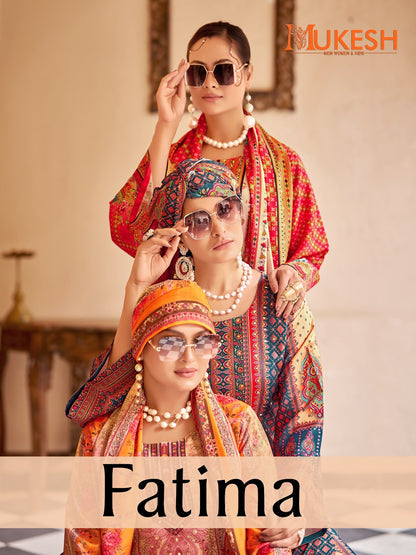 Fatima Mukesh Banwery Crape Silk Pakistani Readymade Suits Supplier