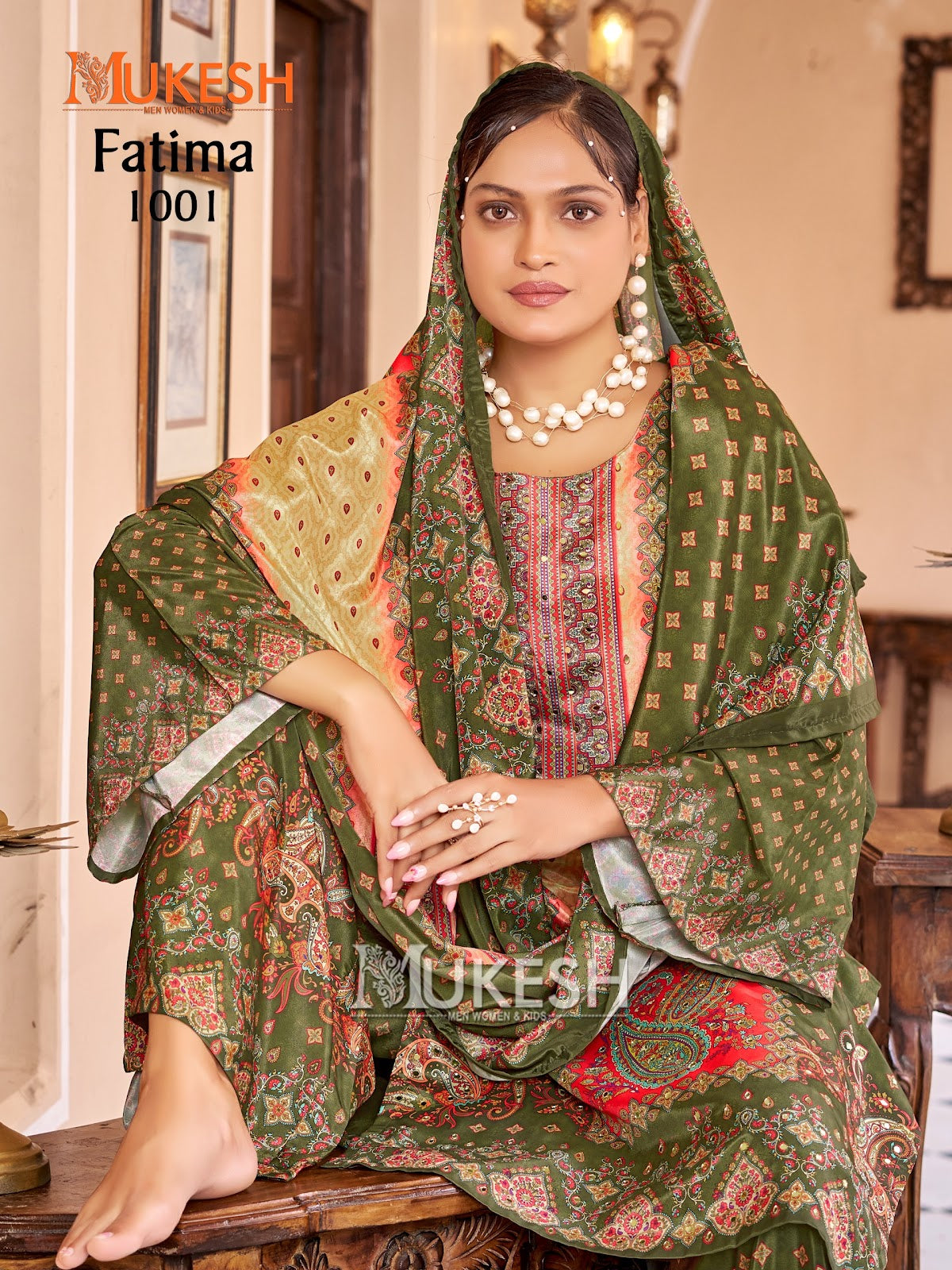 Fatima Mukesh Banwery Crape Silk Pakistani Readymade Suits Supplier