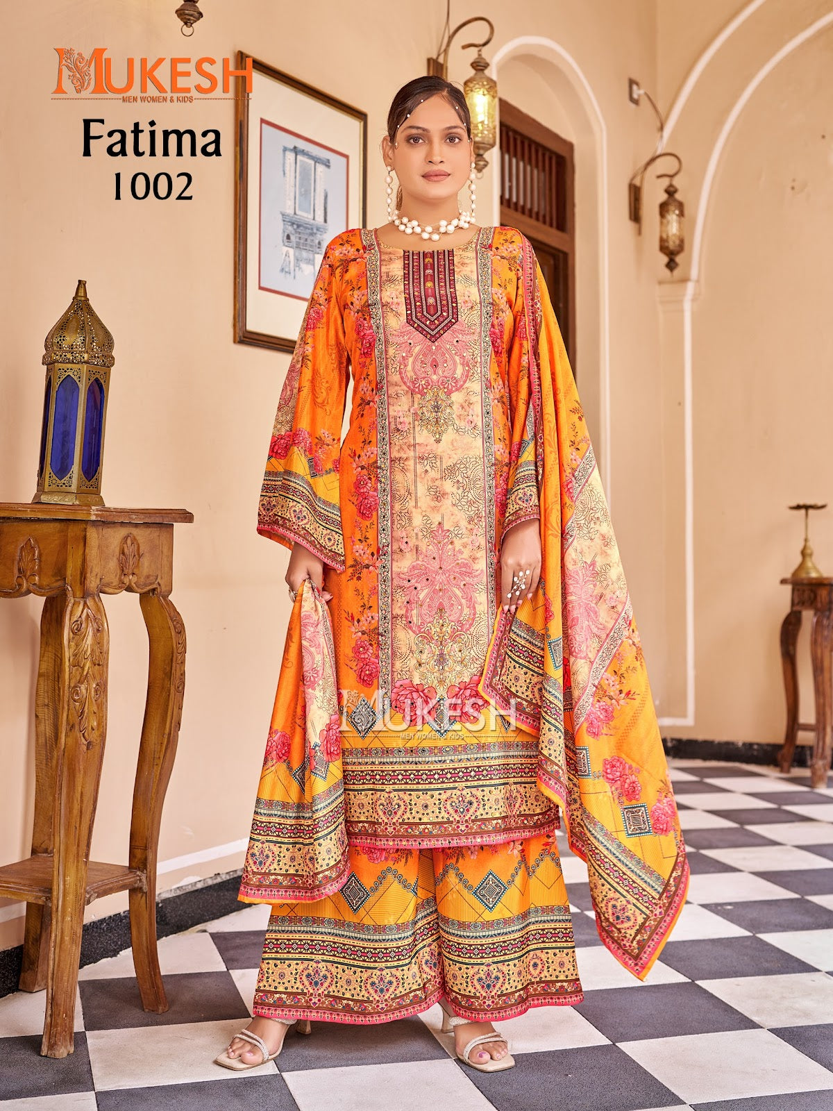 Fatima Mukesh Banwery Crape Silk Pakistani Readymade Suits Supplier