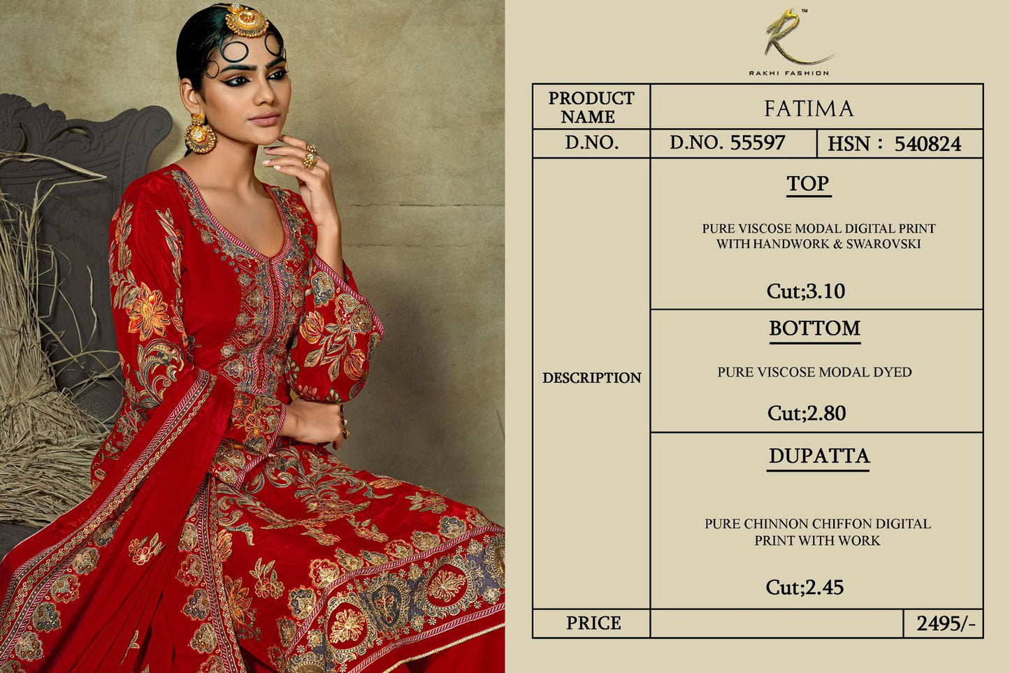 Fatima Rakhi Fashion Pant Style Suits Wholesaler India