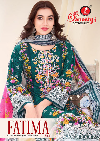 Fatima Vol 1 Ganeshji Cotton Karachi Salwar Suits Wholesale