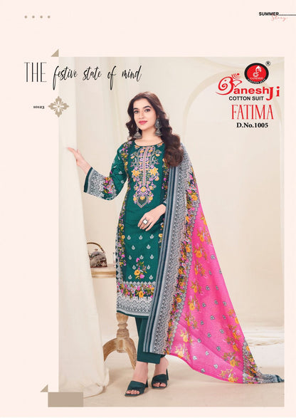 Fatima Vol 1 Ganeshji Cotton Karachi Salwar Suits Wholesale