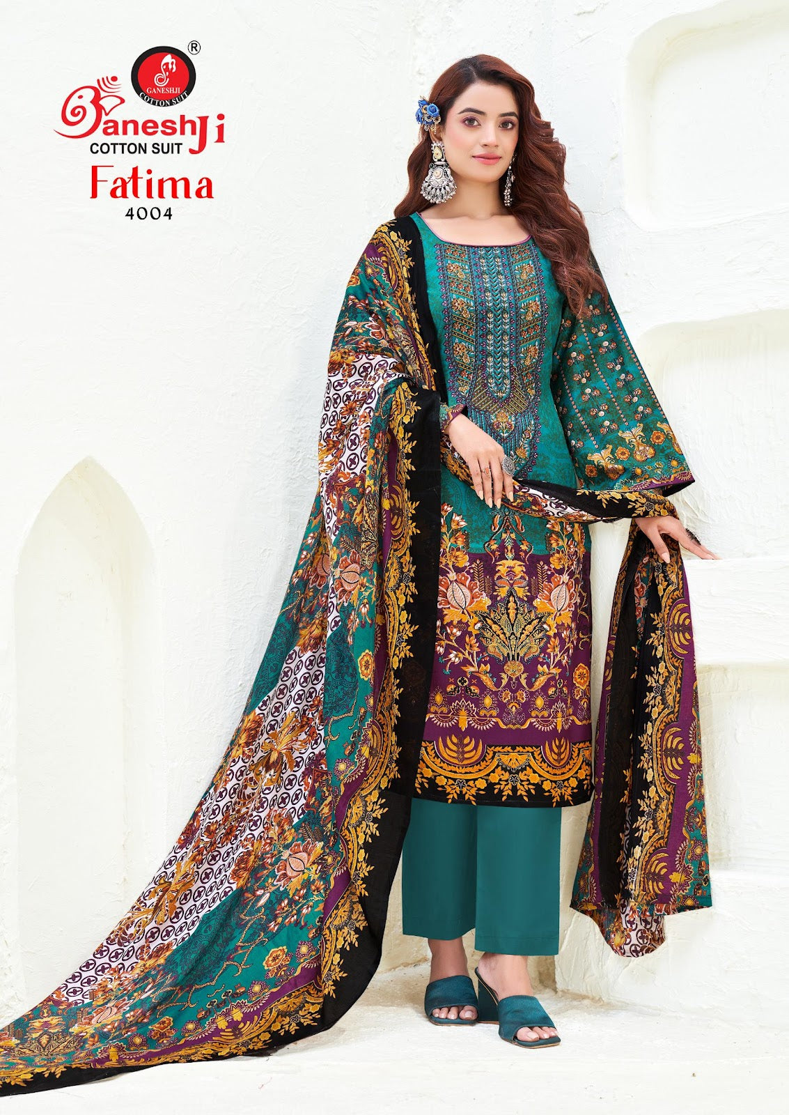 Fatima Vol 4 Ganeshji Cotton Karachi Salwar Suits Wholesaler Ahmedabad