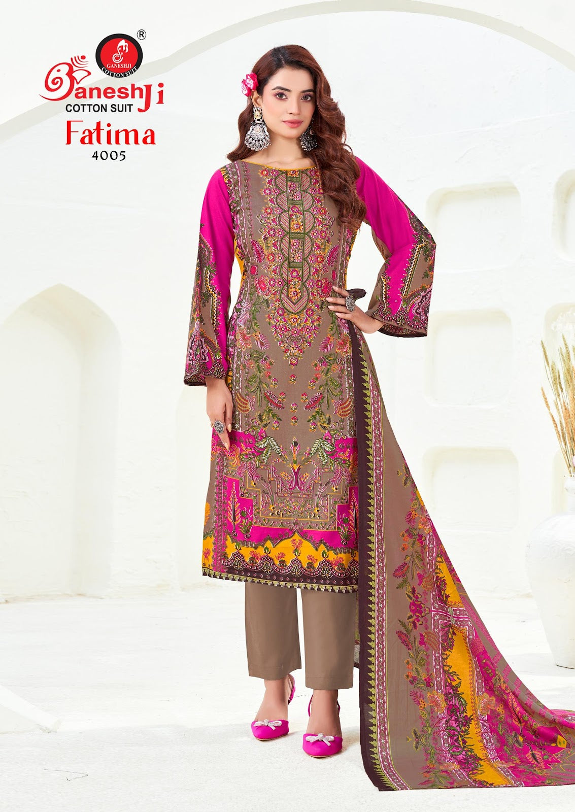 Fatima Vol 4 Ganeshji Cotton Karachi Salwar Suits Wholesaler Ahmedabad