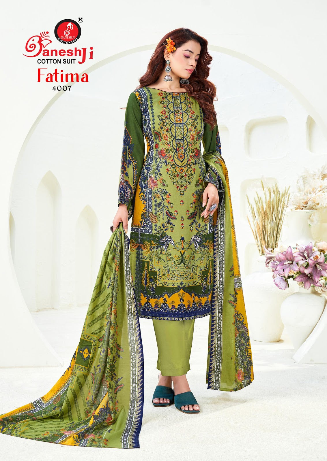 Fatima Vol 4 Ganeshji Cotton Karachi Salwar Suits Wholesaler Ahmedabad
