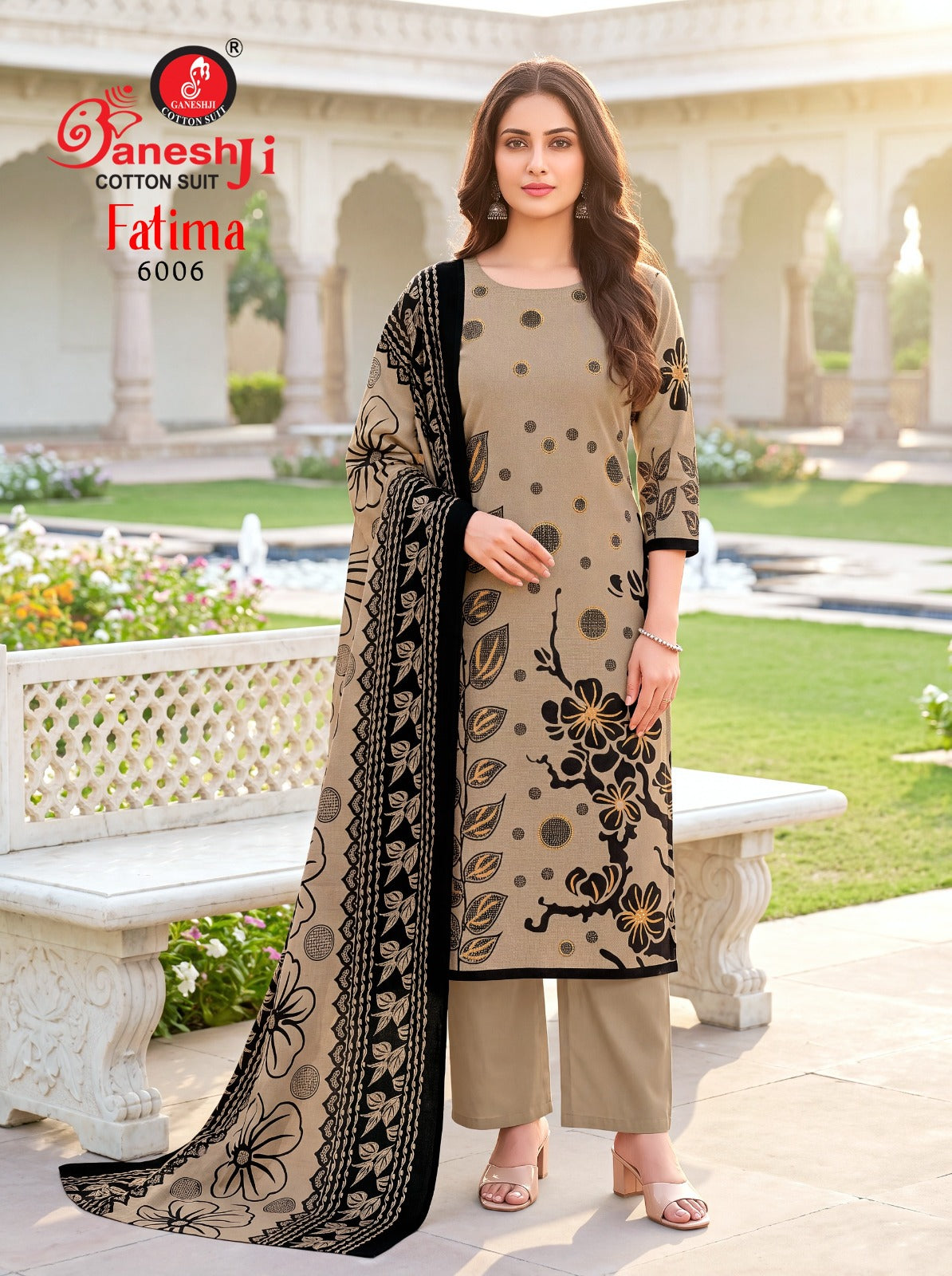 Fatima Vol 6 Ganeshji Mix Cotton Karachi Salwar Suits Exporter Gujarat