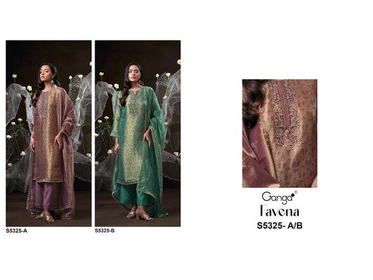 Favena S5325 Ganga Bemberg Silk Pant Style Suits Wholesaler Gujarat