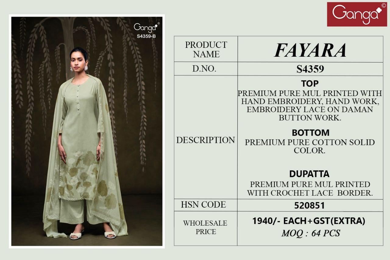 Fayara 4359 Ganga Mul Pant Style Suits Manufacturer Gujarat