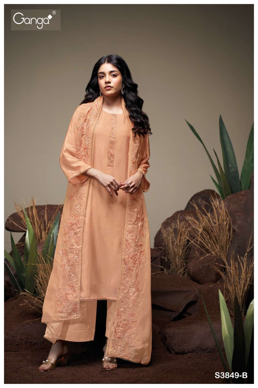 Fayeth 3849 Ganga Premium Bemberg Plazzo Style Suits Wholesale Price