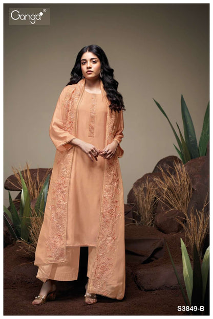 Fayeth 3849 Ganga Premium Bemberg Plazzo Style Suits Wholesale Price