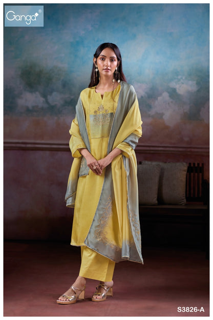 Fayora 3826 Ganga Premium Bemberg Plazzo Style Suits Exporter Gujarat